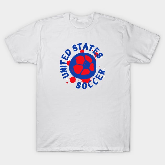 USA Soccer 04 T-Shirt by Very Simple Graph